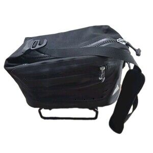 Black Ortlieb Waterproof Trunk Bag Zip Top Germany + Mount Base but No Key